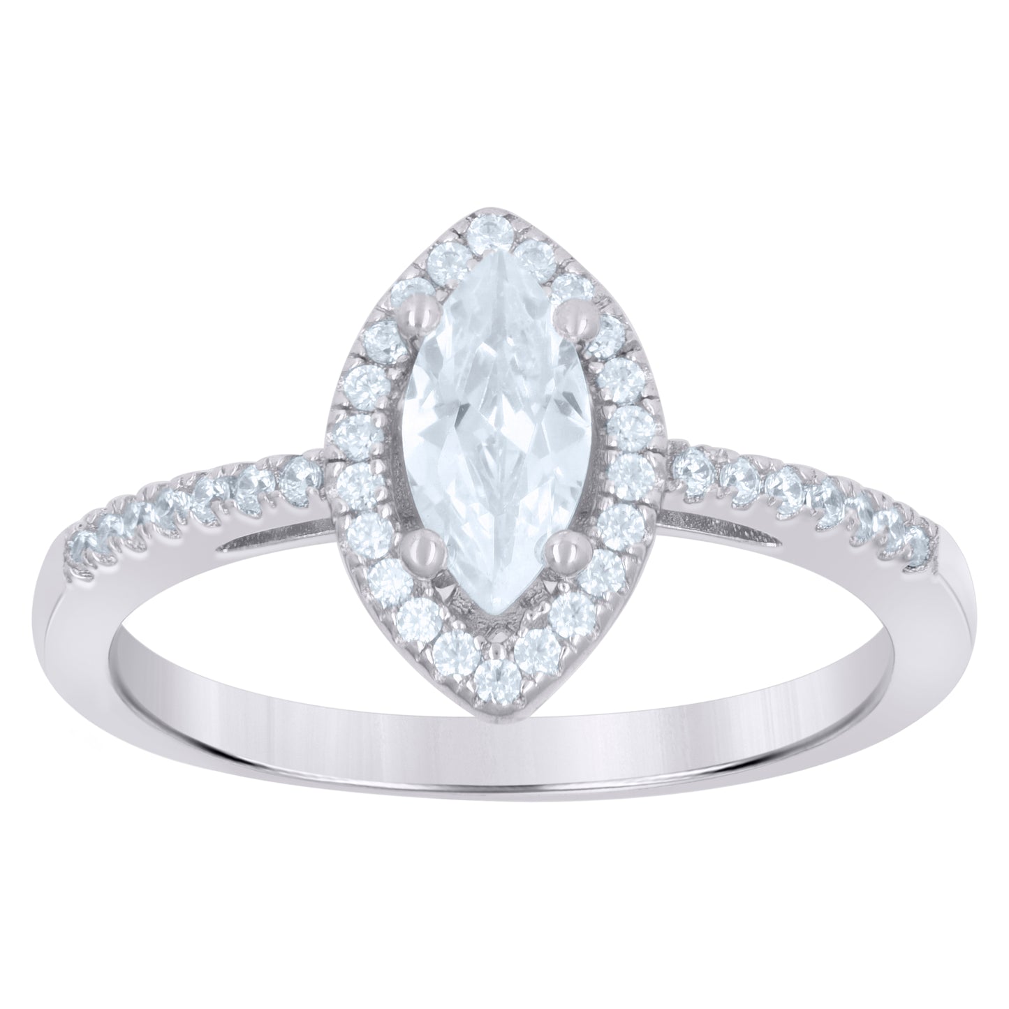 925 Sterling Silver Cz Ring S6-S8