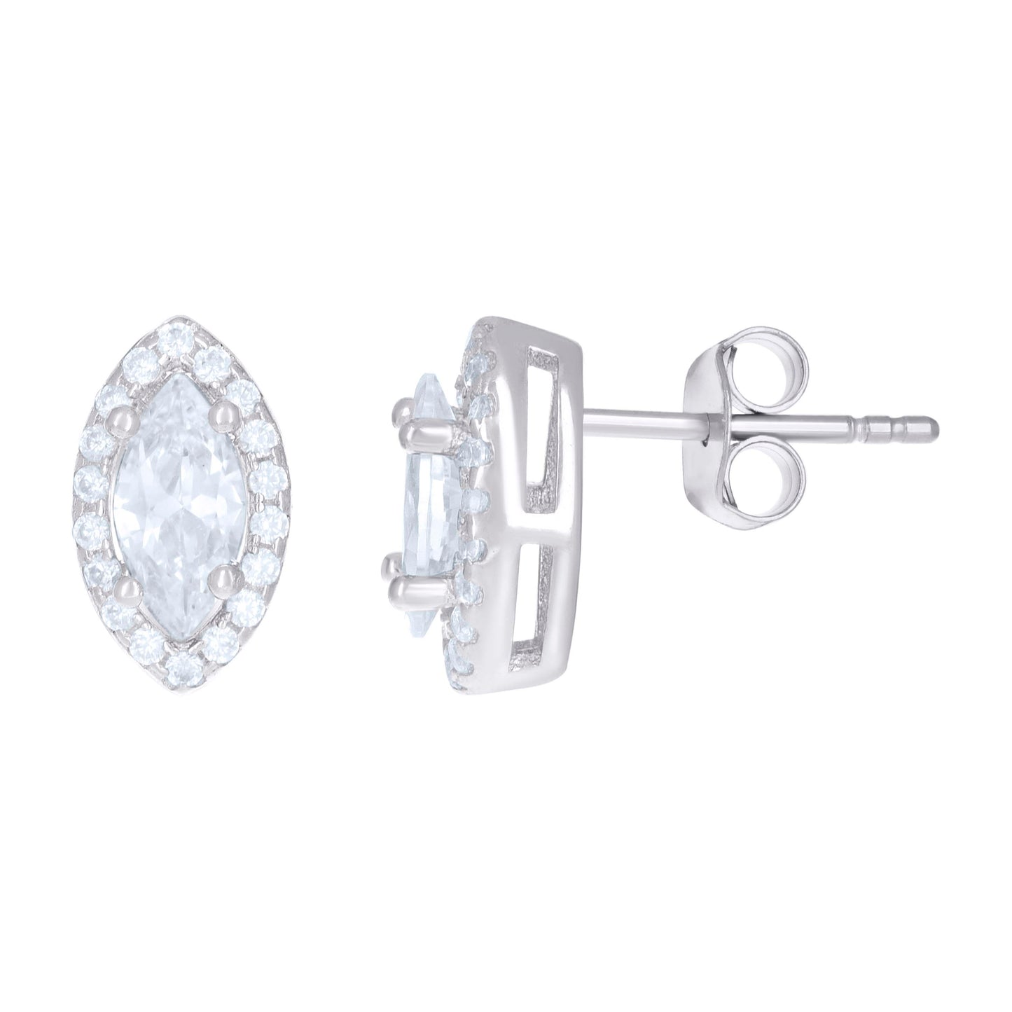 925 Sterling Silver Cz Earrings