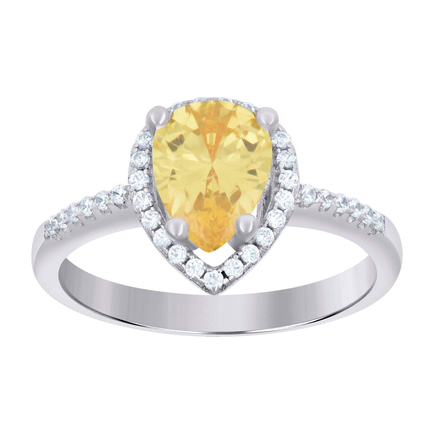 925 Sterling Silver Cz Ring S6