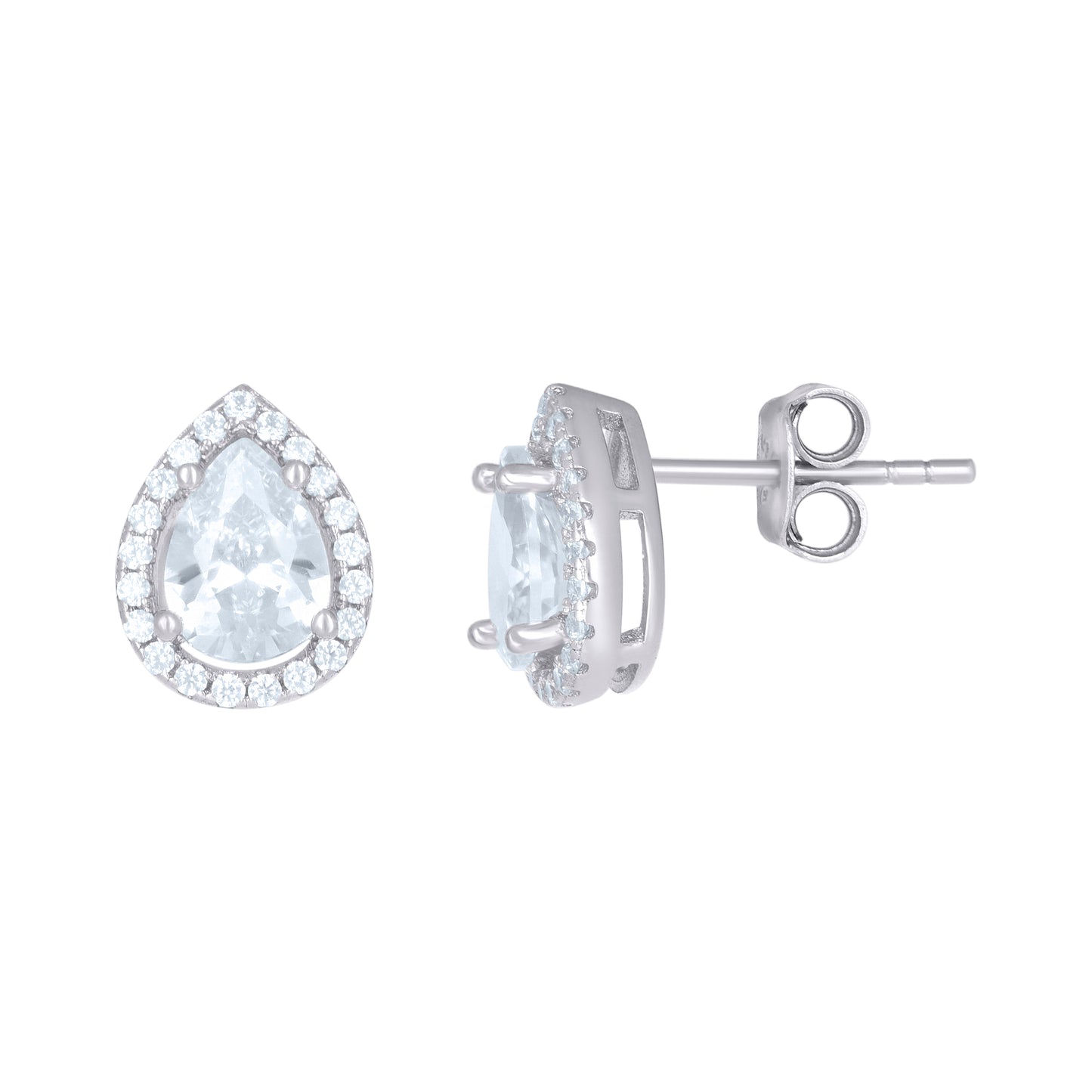 925 Sterling Silver Cz Earrings