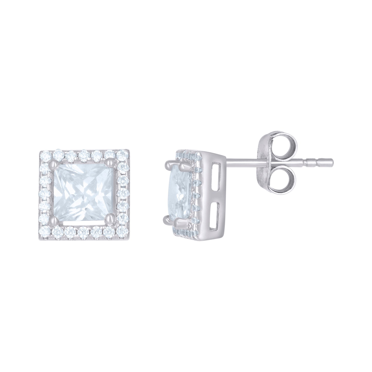 925 Sterling Silver Cz Earring