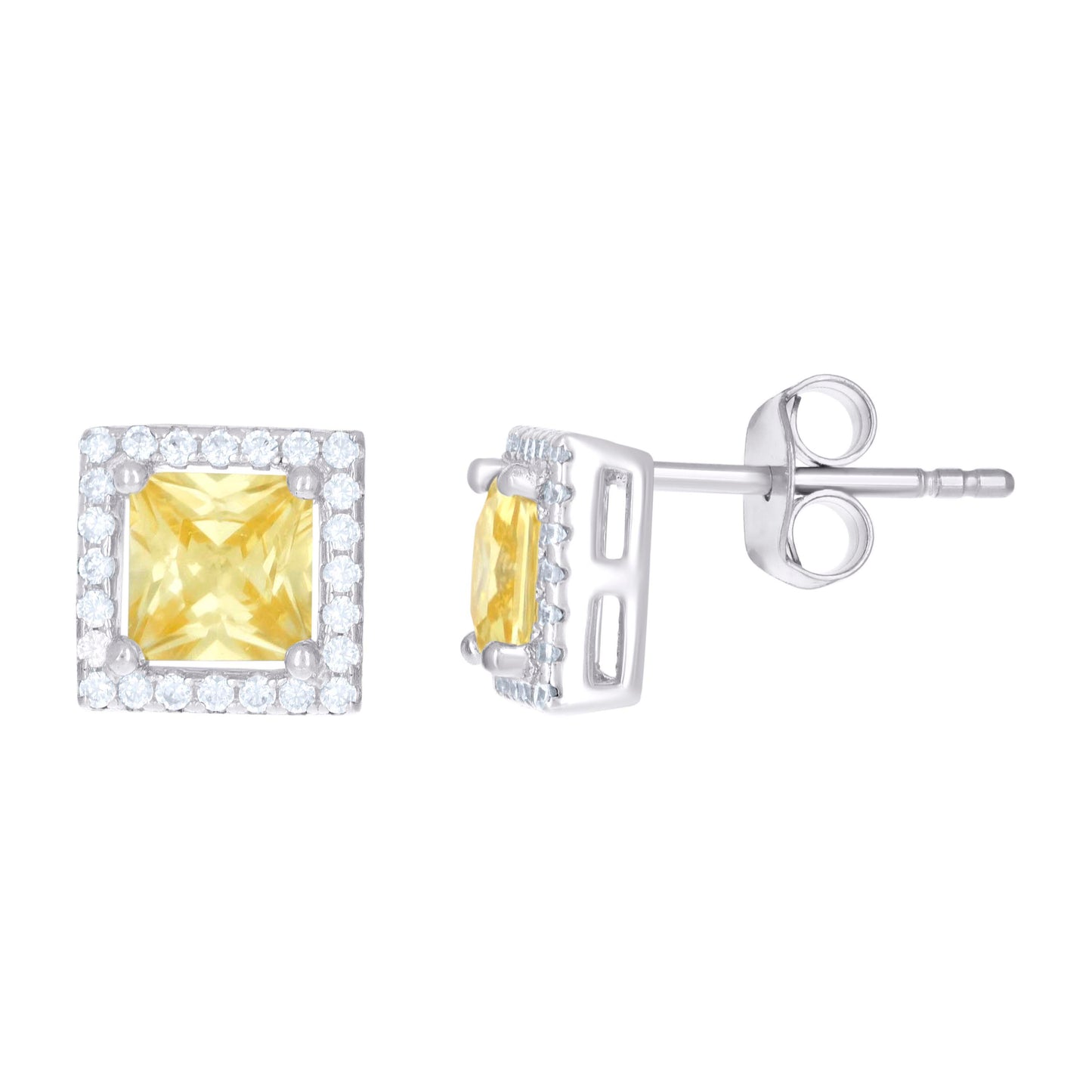 925 Sterling Silver Cz Earring