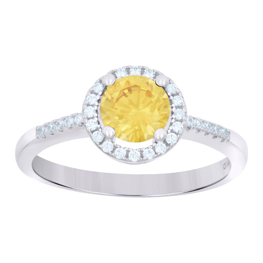 925 Sterling Silver Cz Ring S6