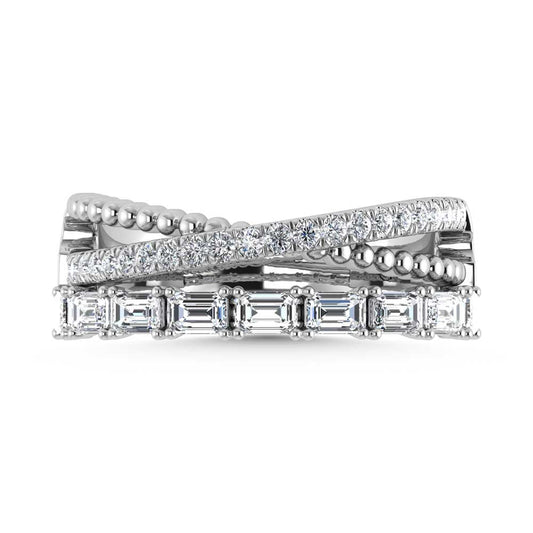 14K White Gold Diamond 1 1/5 Ct.Tw. Fashion Ring