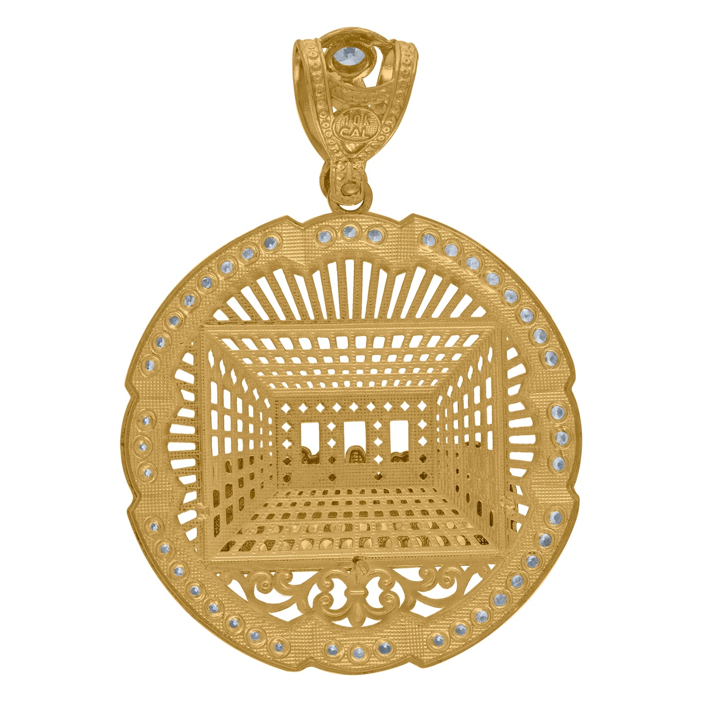 10Kt Gold Cz Pendant