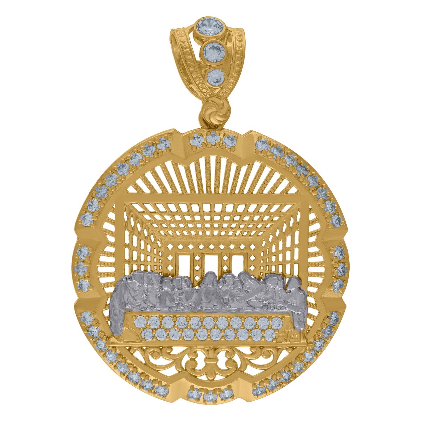 10Kt Gold Cz Pendant