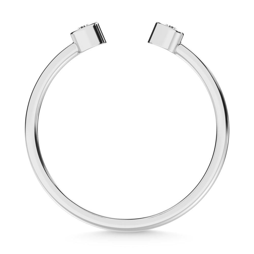 14K White Gold Diamond 1/10 Ct.Tw. Fashion Ring