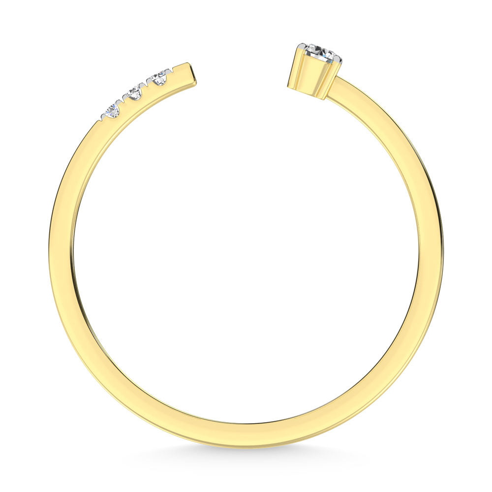 14K Yellow Gold Diamond 1/20 Ct.Tw. Fashion Ring
