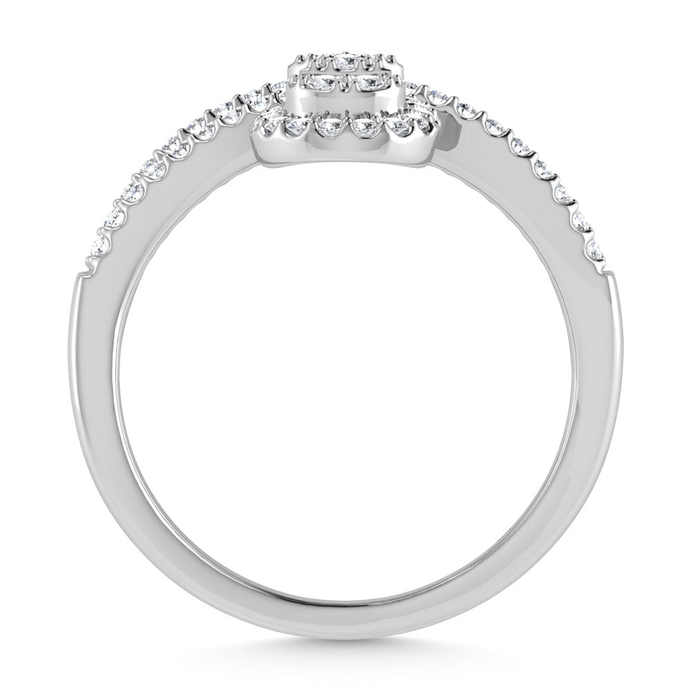 14K White Gold 1/2 Ct.Tw. Diamond Fashion Ring