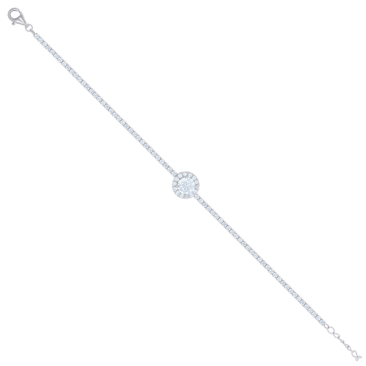 925 Sterling Silver Cz Bracelet