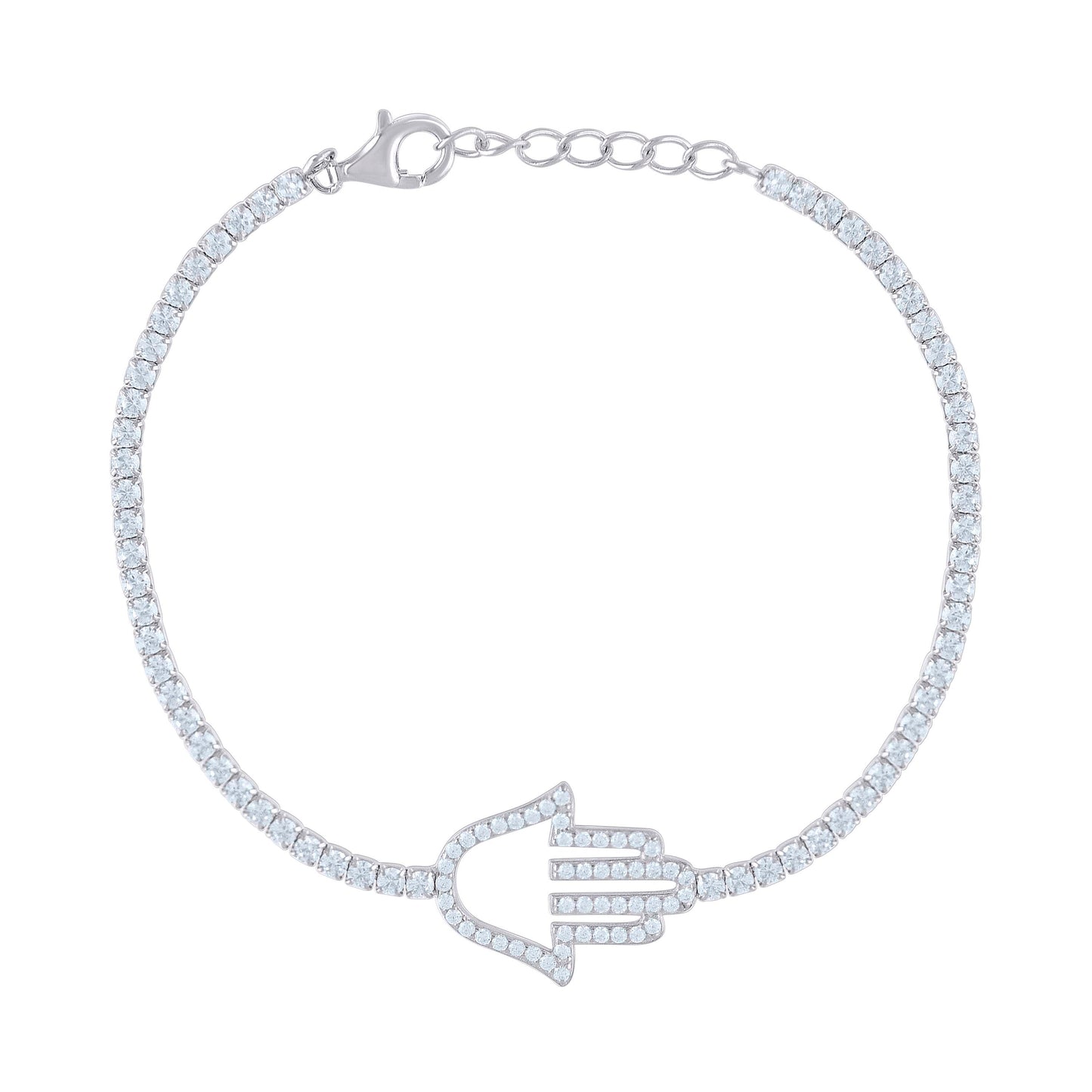 925 Sterling Silver Cz Bracelet