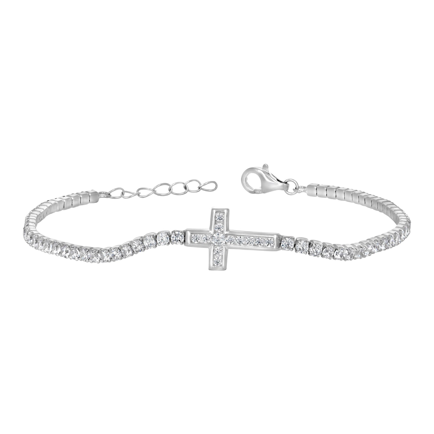 925 Sterling Silver Cz Bracelet
