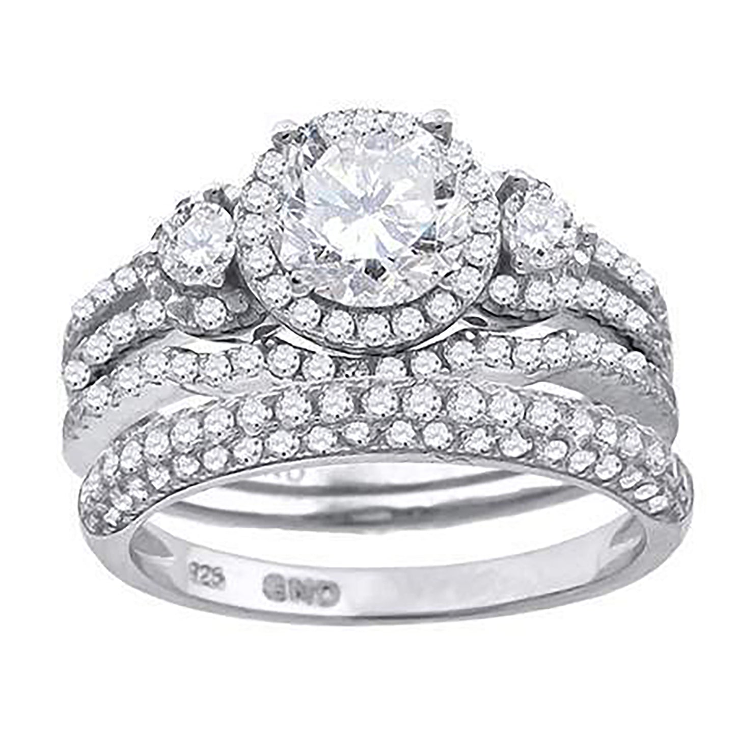 925 Trio Cz Ring-S6