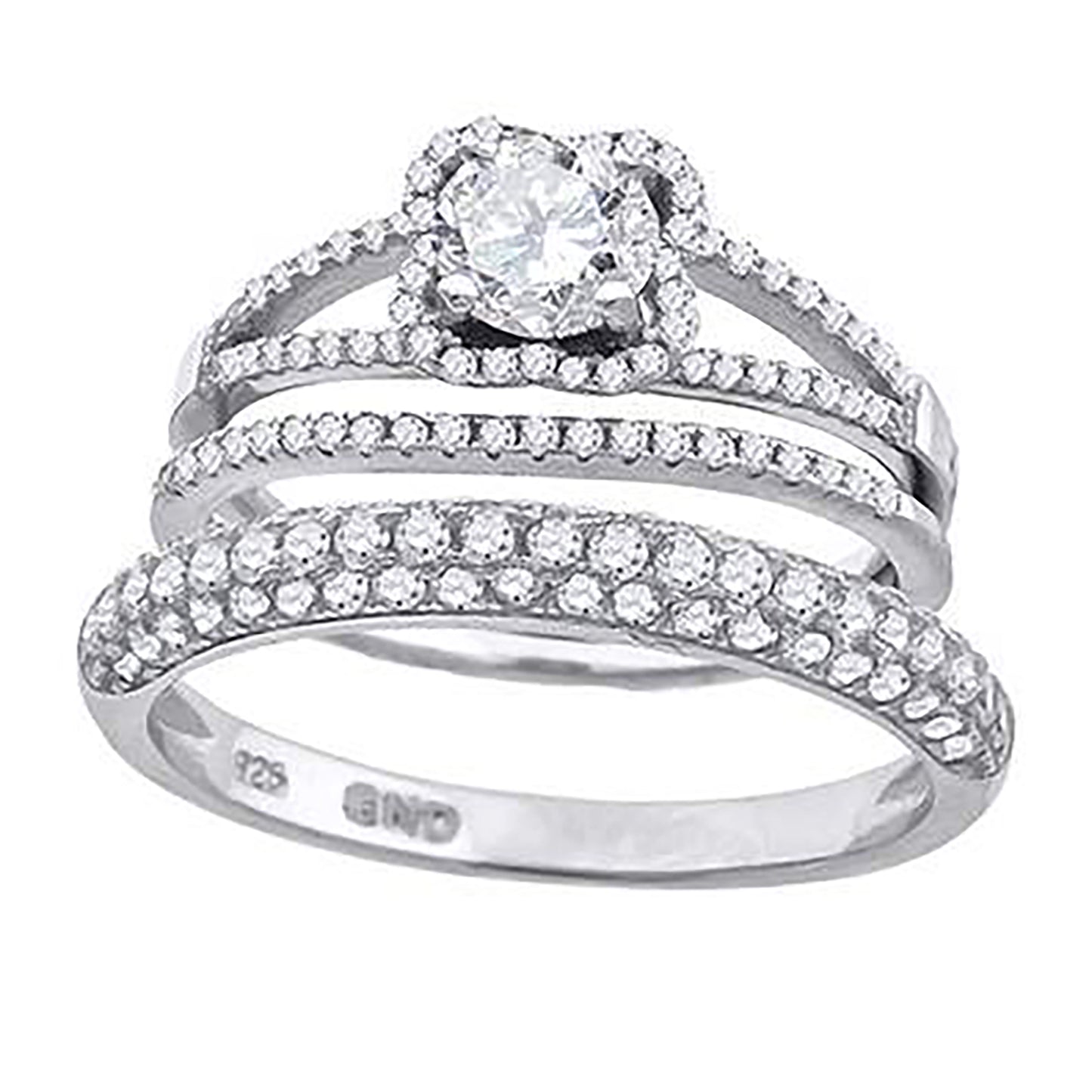 925 Trio Cz Ring-S6