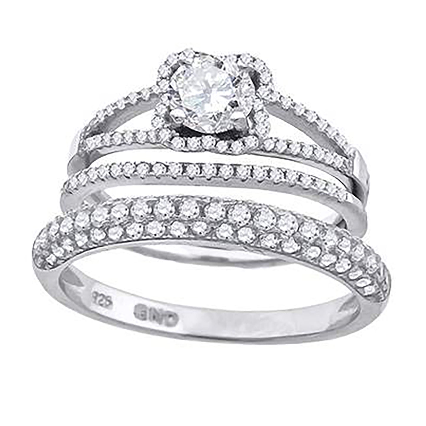 925 Trio Cz Ring-S6