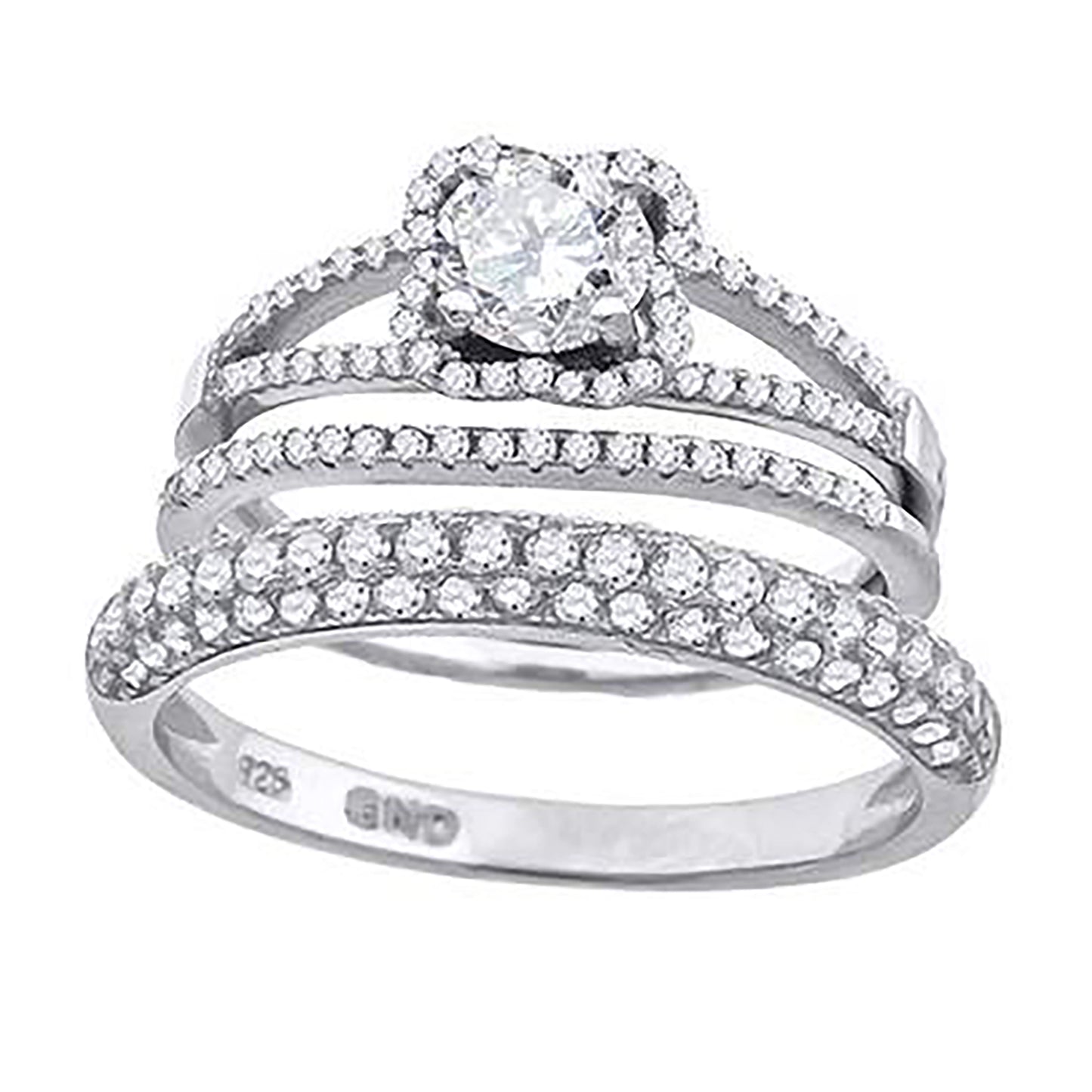 925 Trio Cz Ring-S6