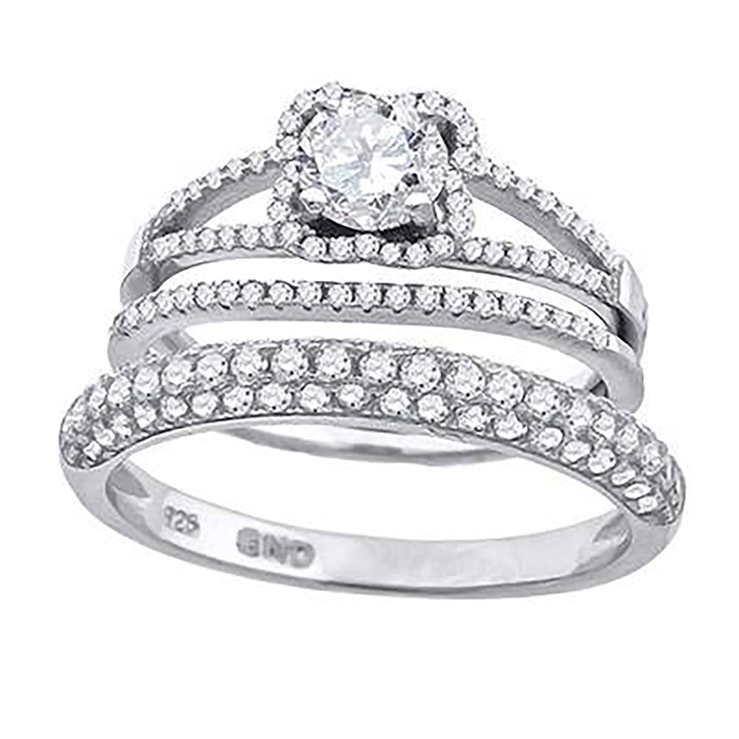 925 Trio Cz Ring-S6