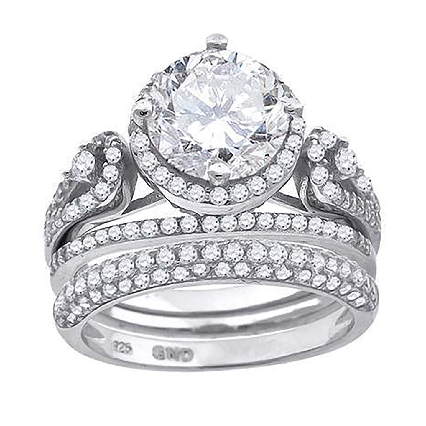 925 Trio Cz Ring-S6
