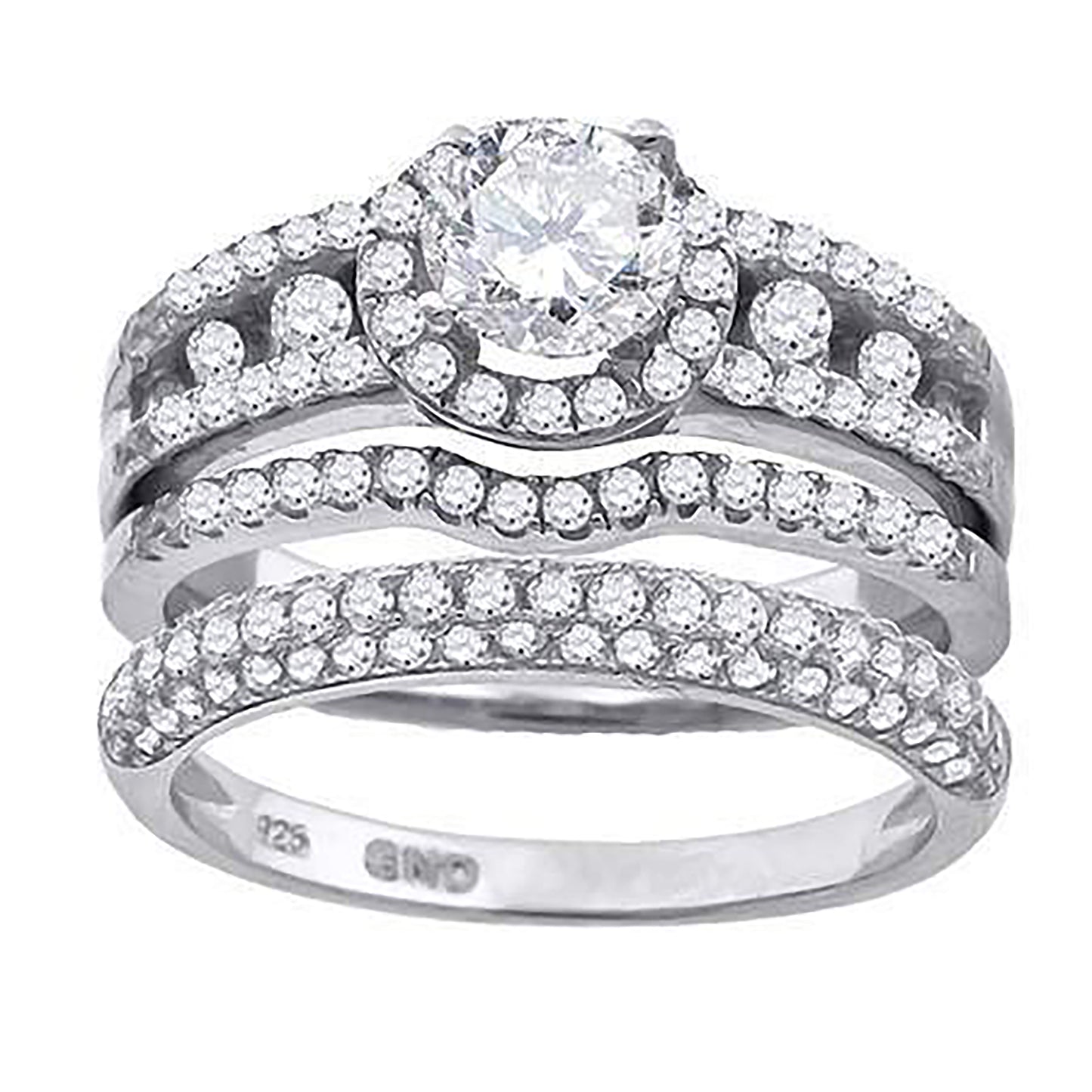 925 Trio Cz Ring-S6