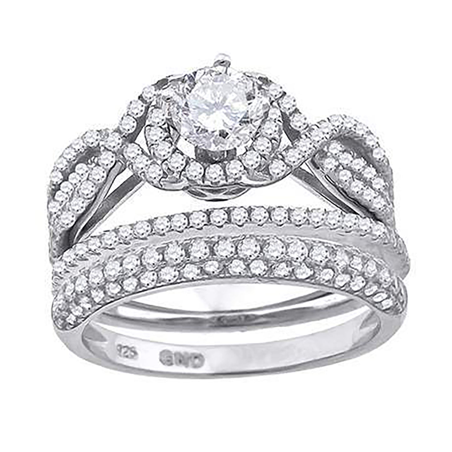 925 Sterling Silver Trio Ring S6