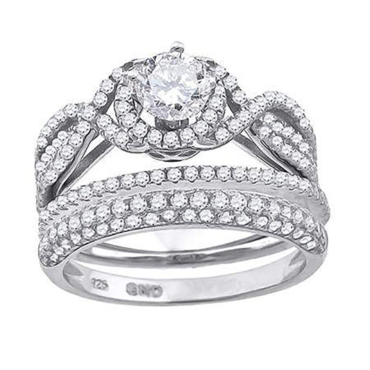 925 Sterling Silver Trio Ring S6