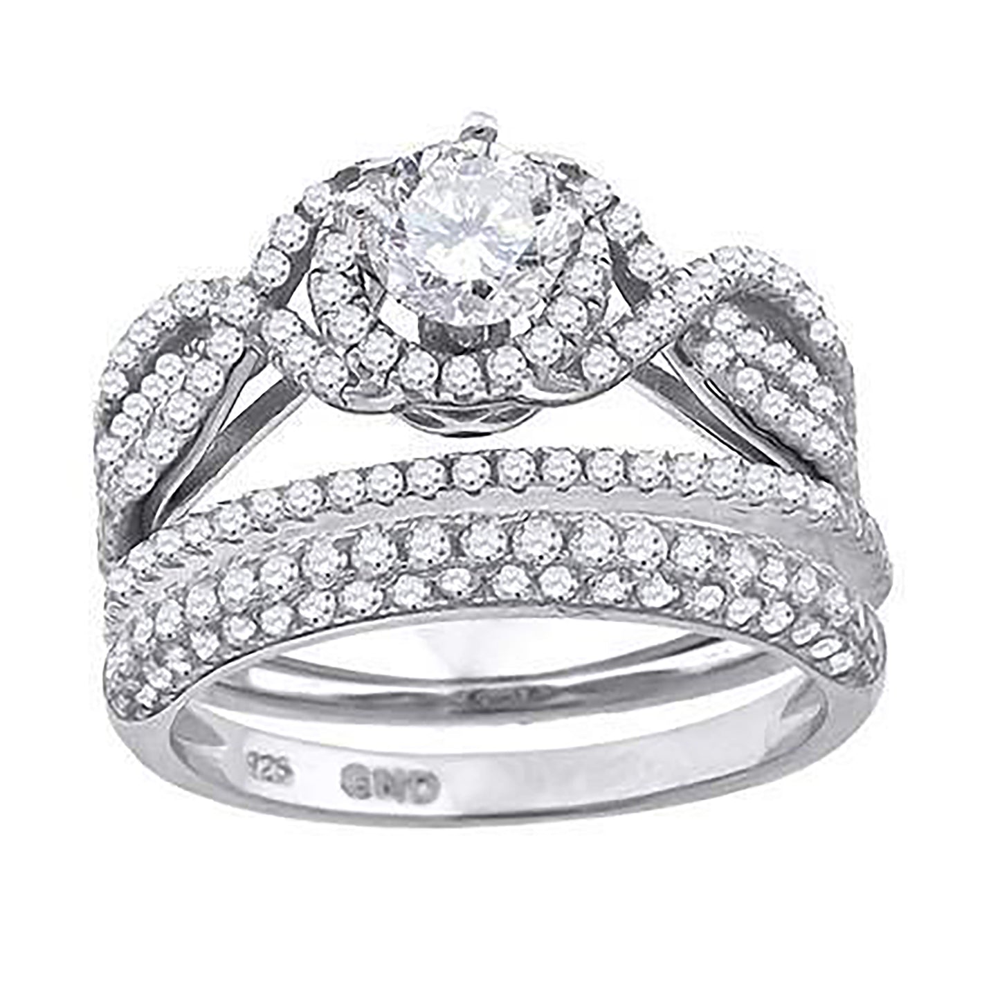 925 Sterling Silver Trio Ring S6