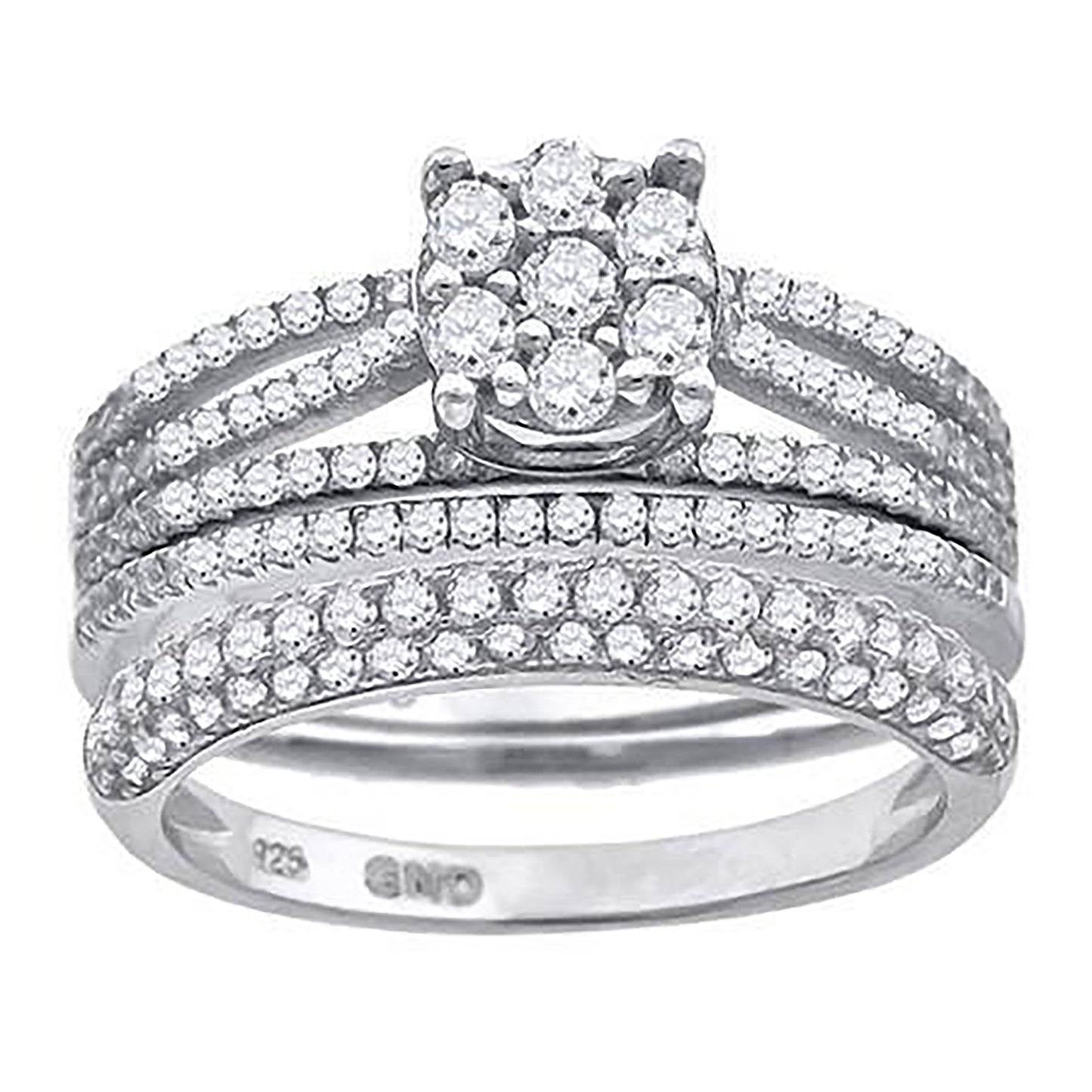 925 Sterling Silver Cz Ring S6