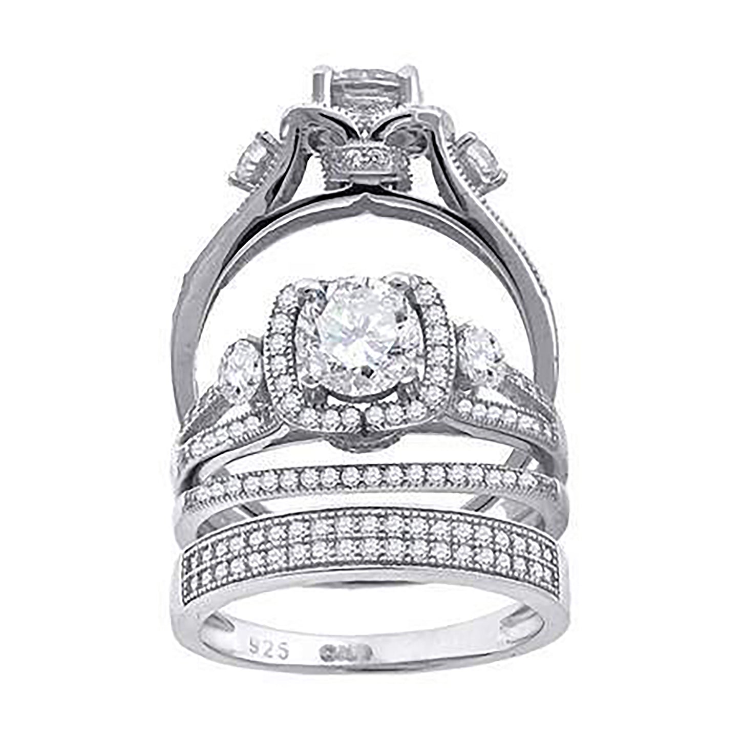 925 Trio Cz Ring-S6