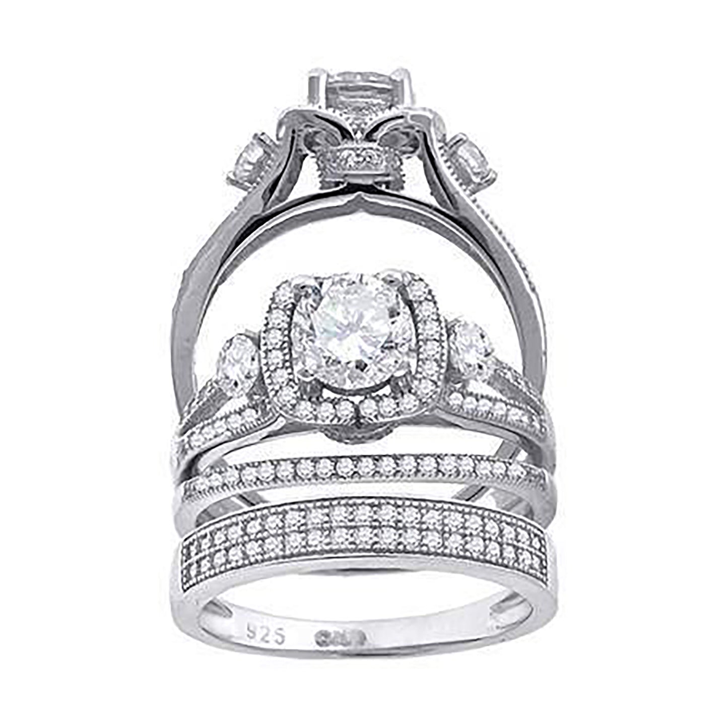 925 Trio Cz Ring-S6