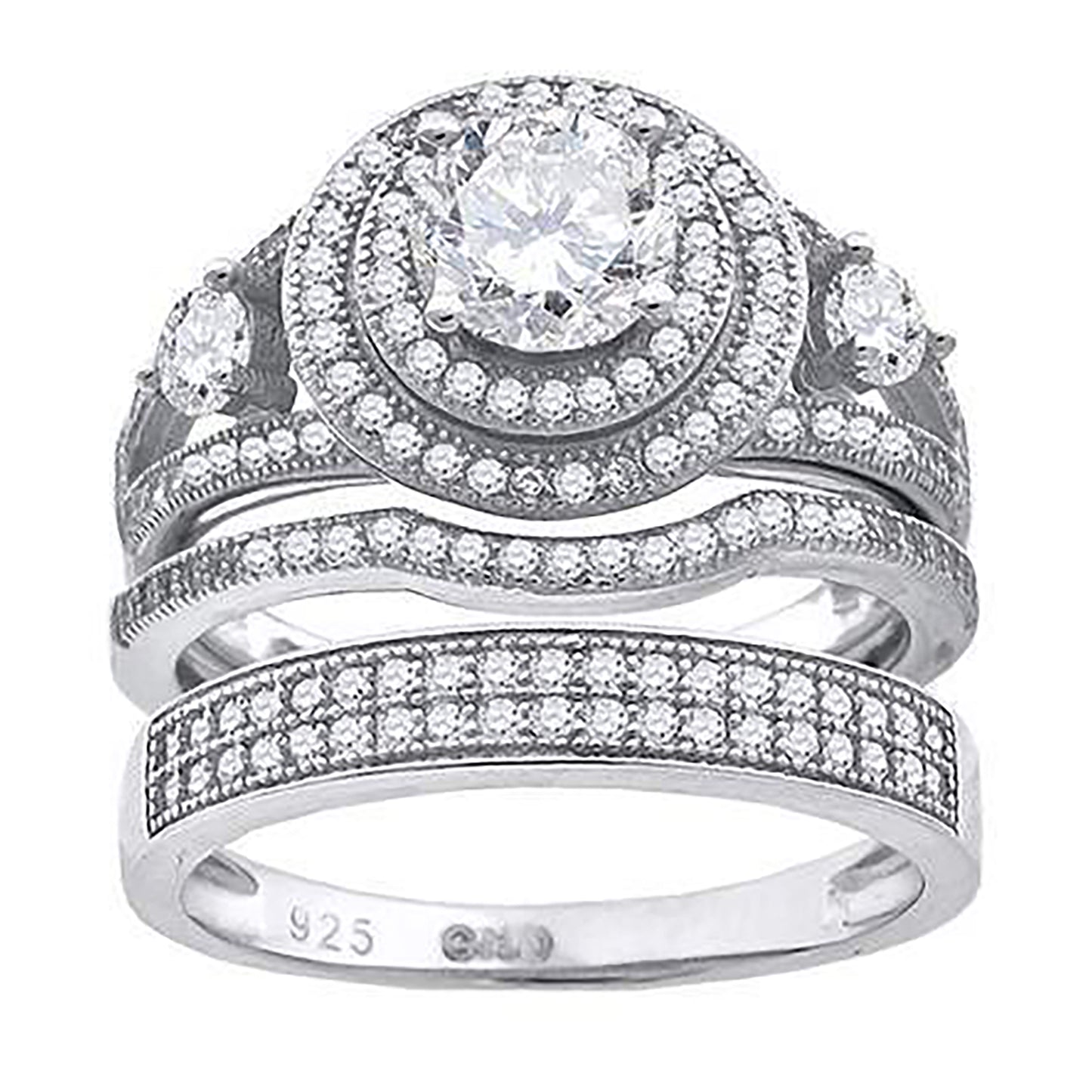 925 Trio Cz Ring-S6