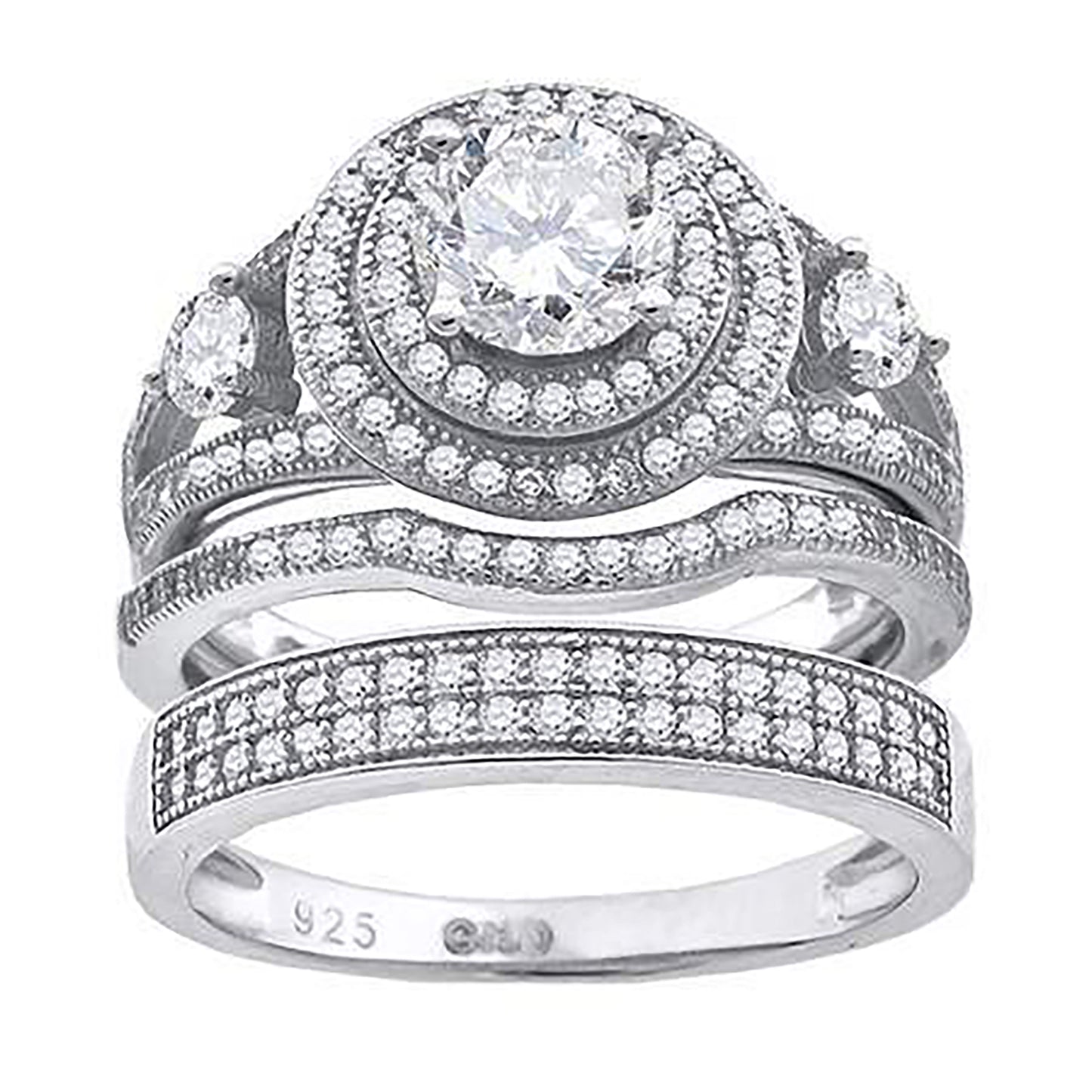 925 Trio Cz Ring-S6