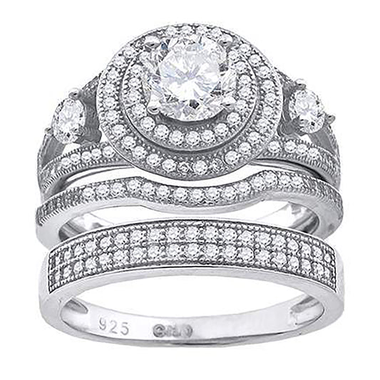 925 Trio Cz Ring-S6