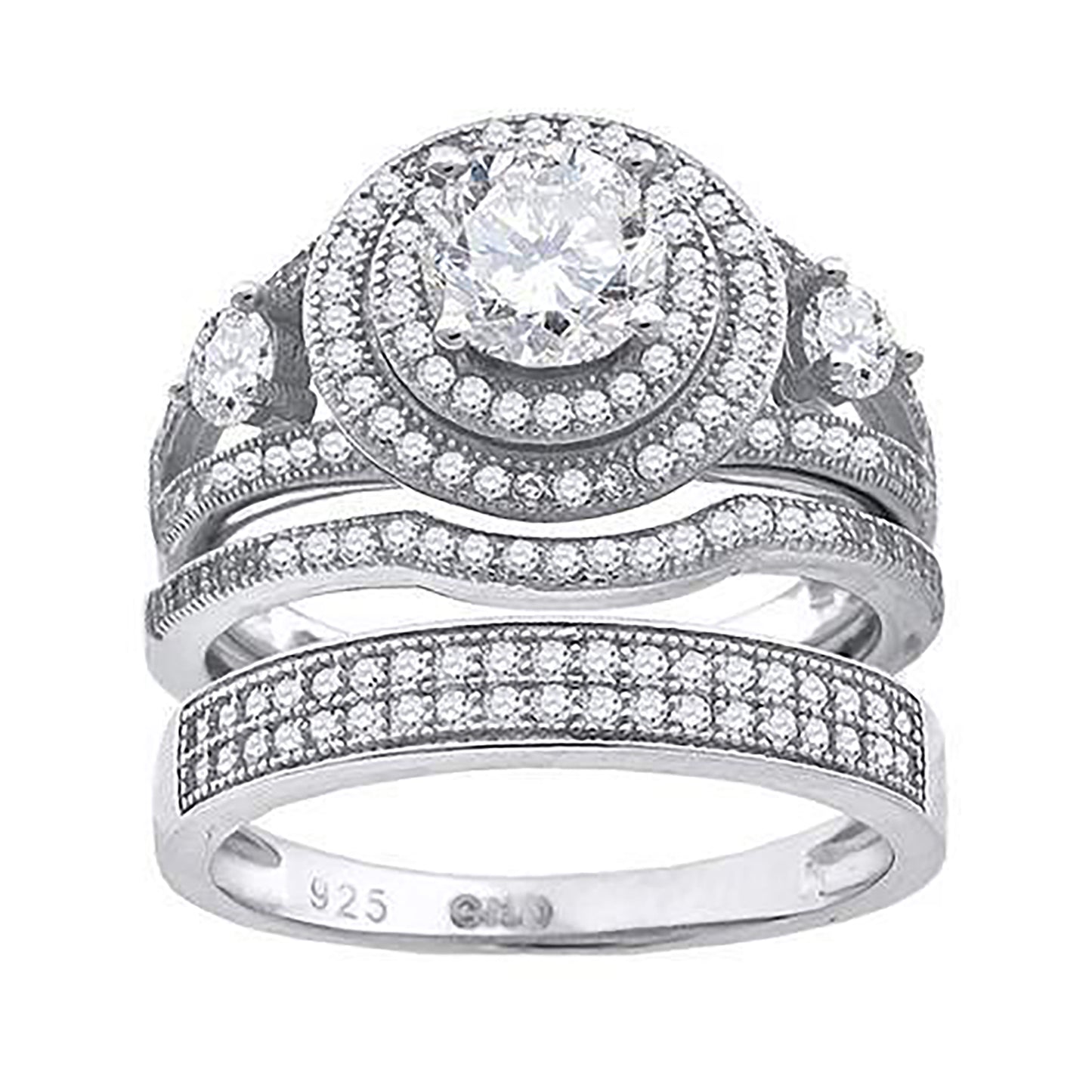 925 Trio Cz Ring-S6
