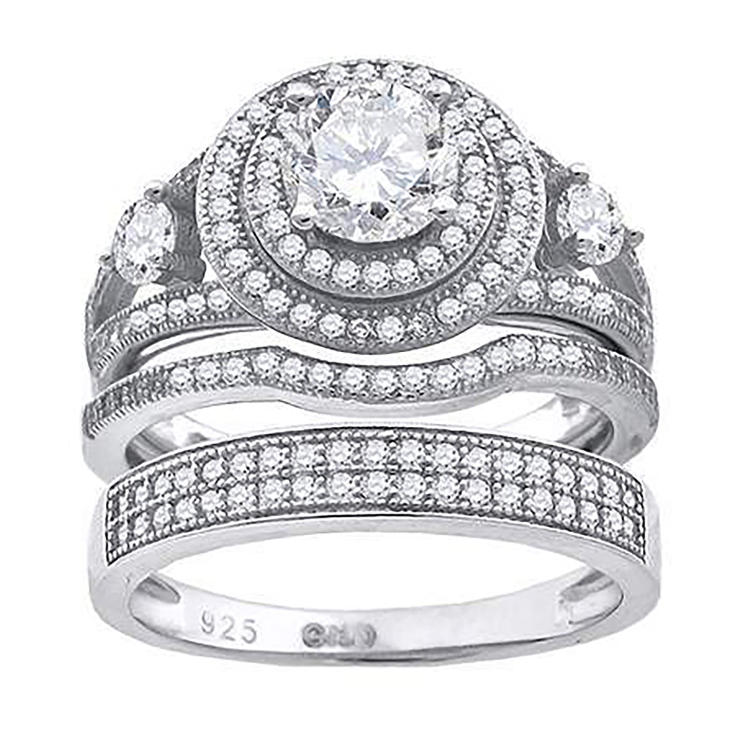 925 Trio Cz Ring-S6