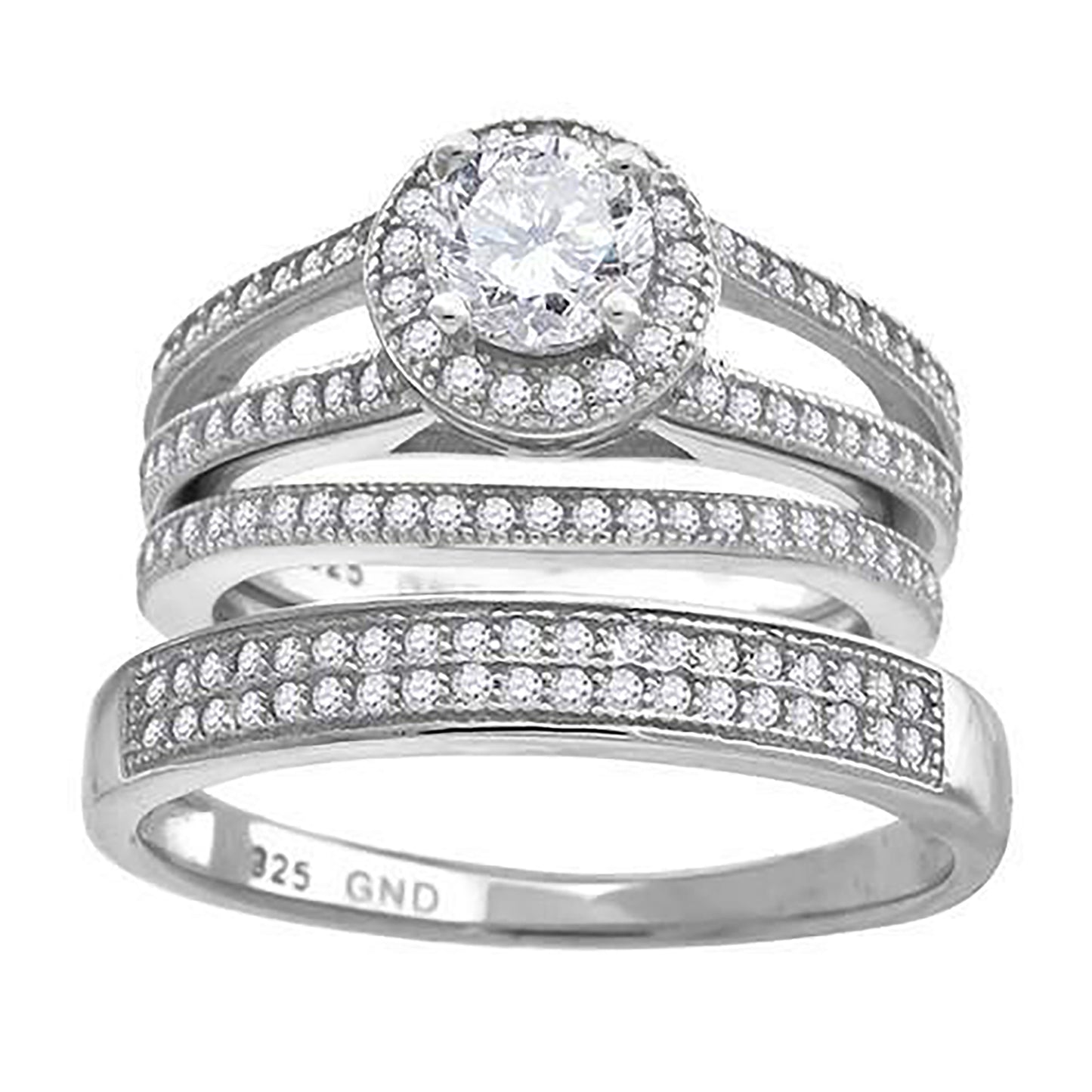 925 Trio Cz Ring-S6