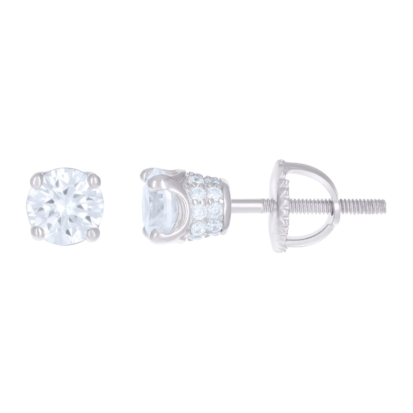 925 Sterling Silver 5mm Cz Earrings