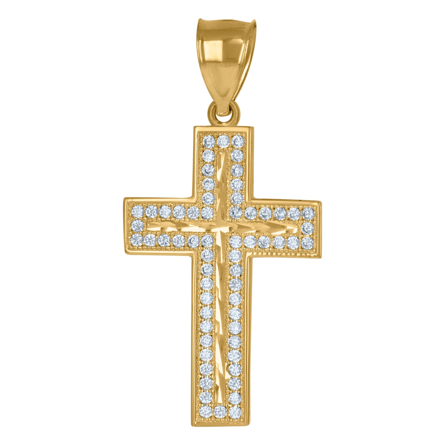 10Kt Gold Cz Pendant