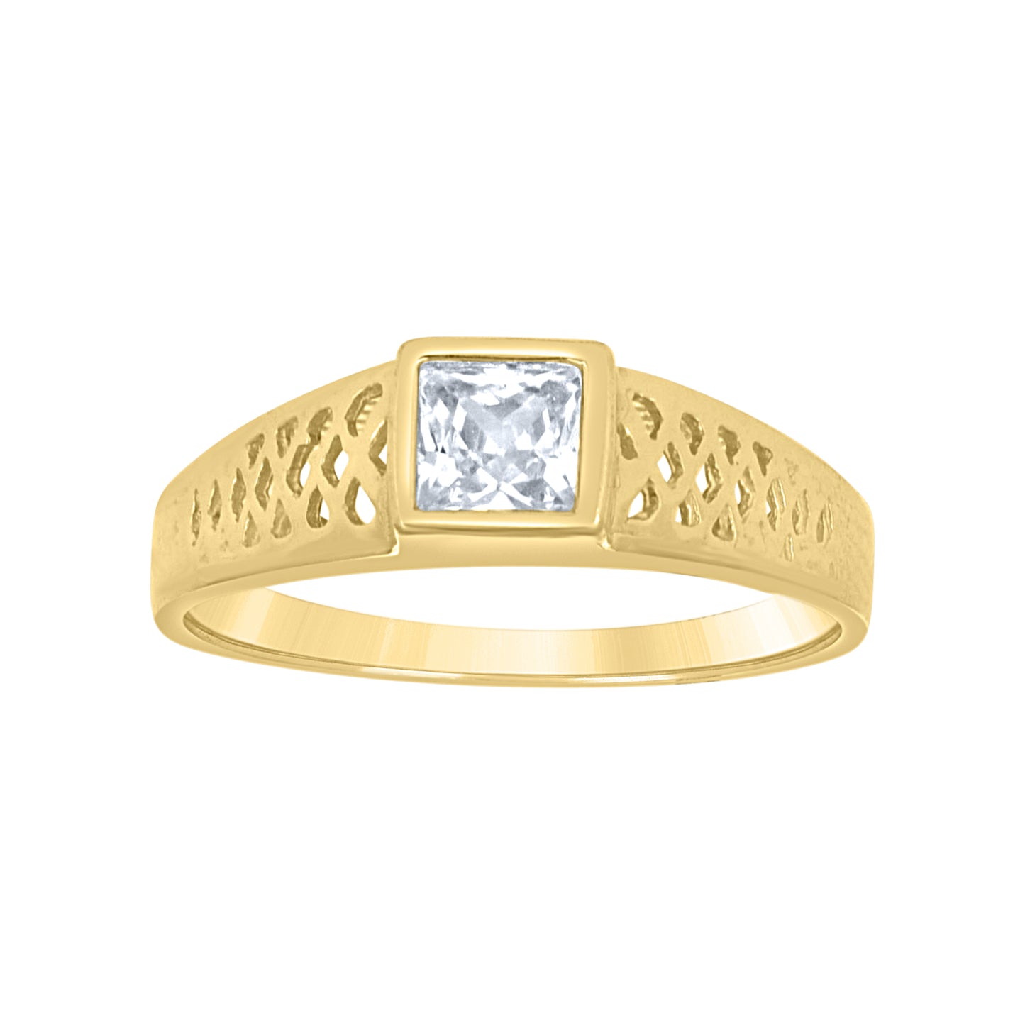 10Kt Gold Cz Ring