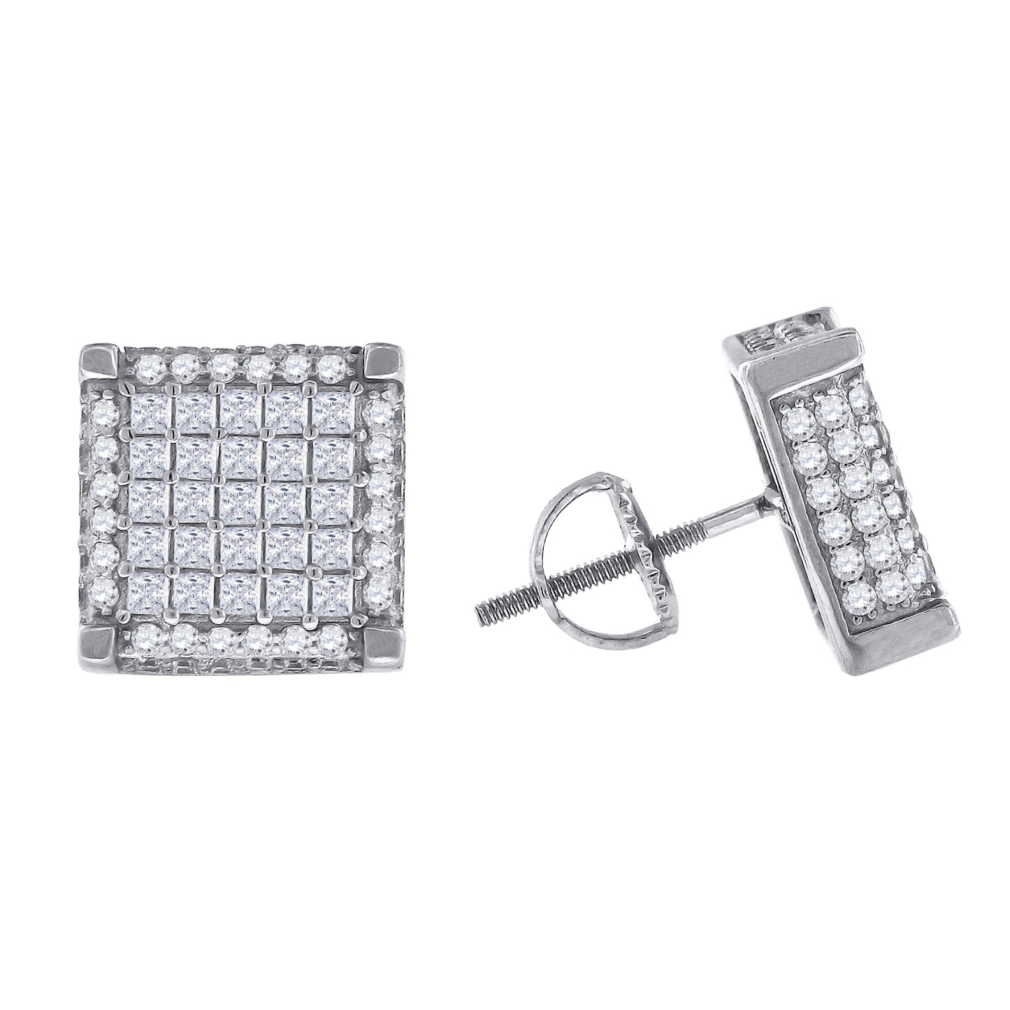 925-Cz Invisible Earring