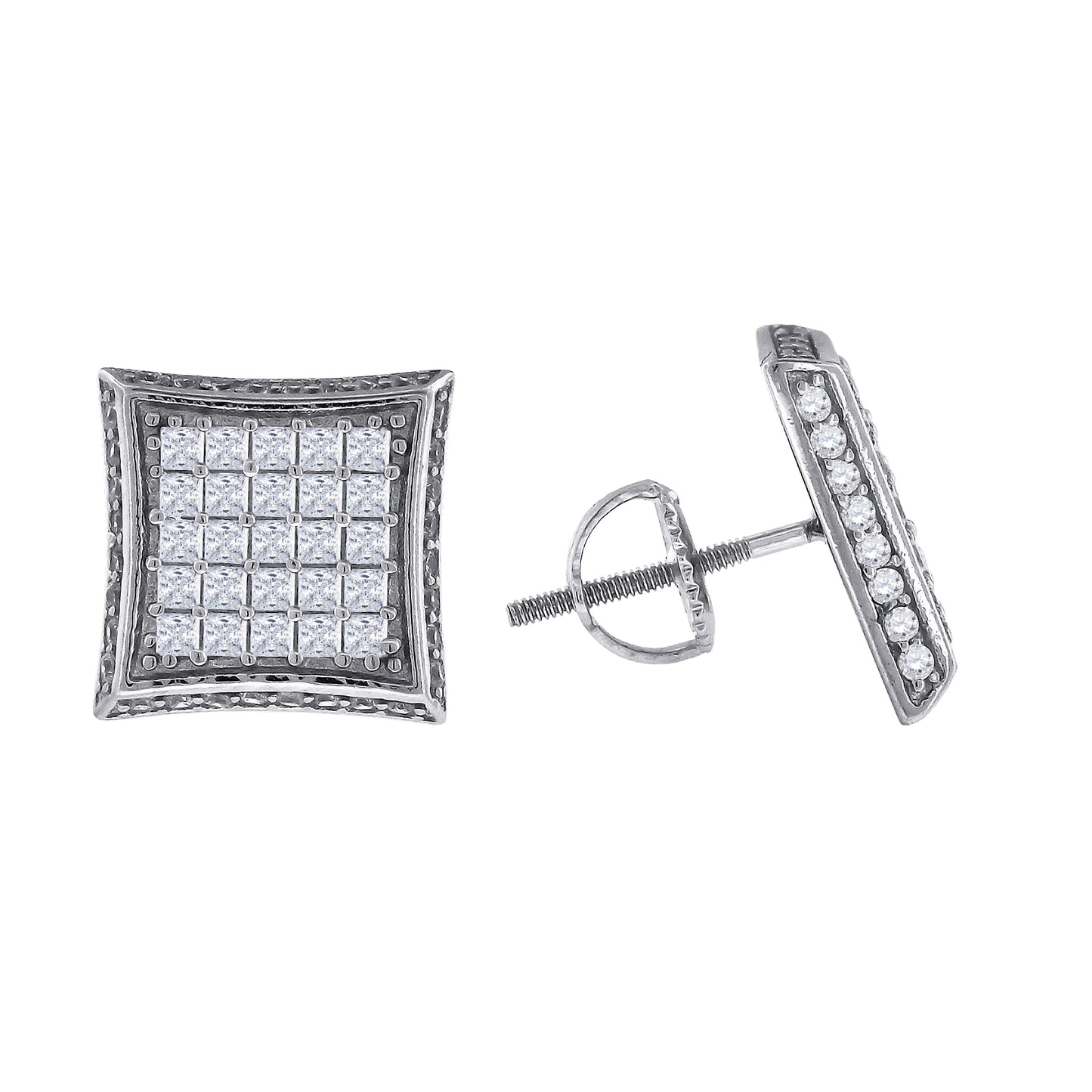 925-Cz Invisible Earring