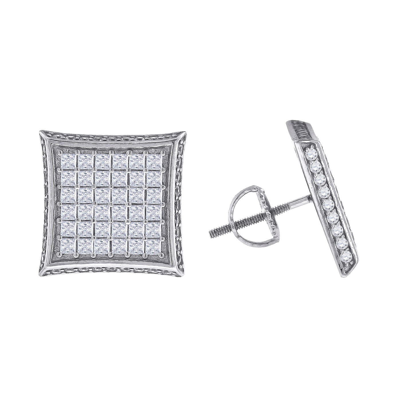 925-Cz Invisible Earring
