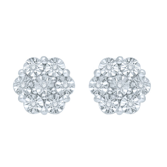 925 SS 0.13-0.14CT D-EARRING RDS FANUK