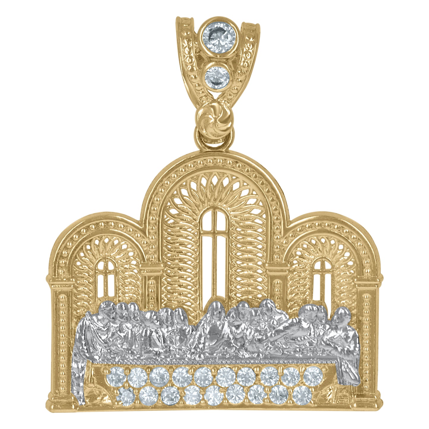 10Kt Gold Cz Pendant