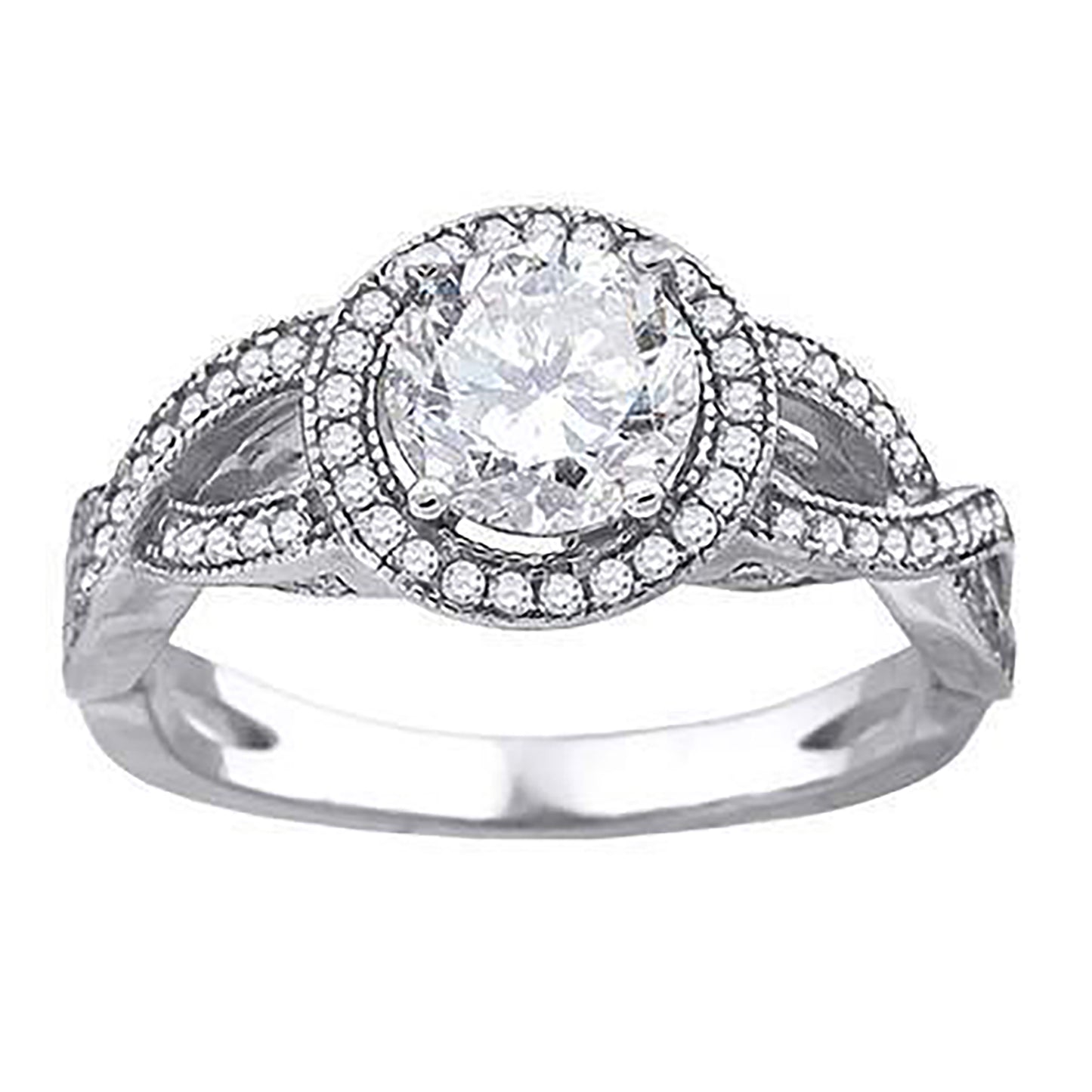 925 Sterling Silver Cz Ring S6