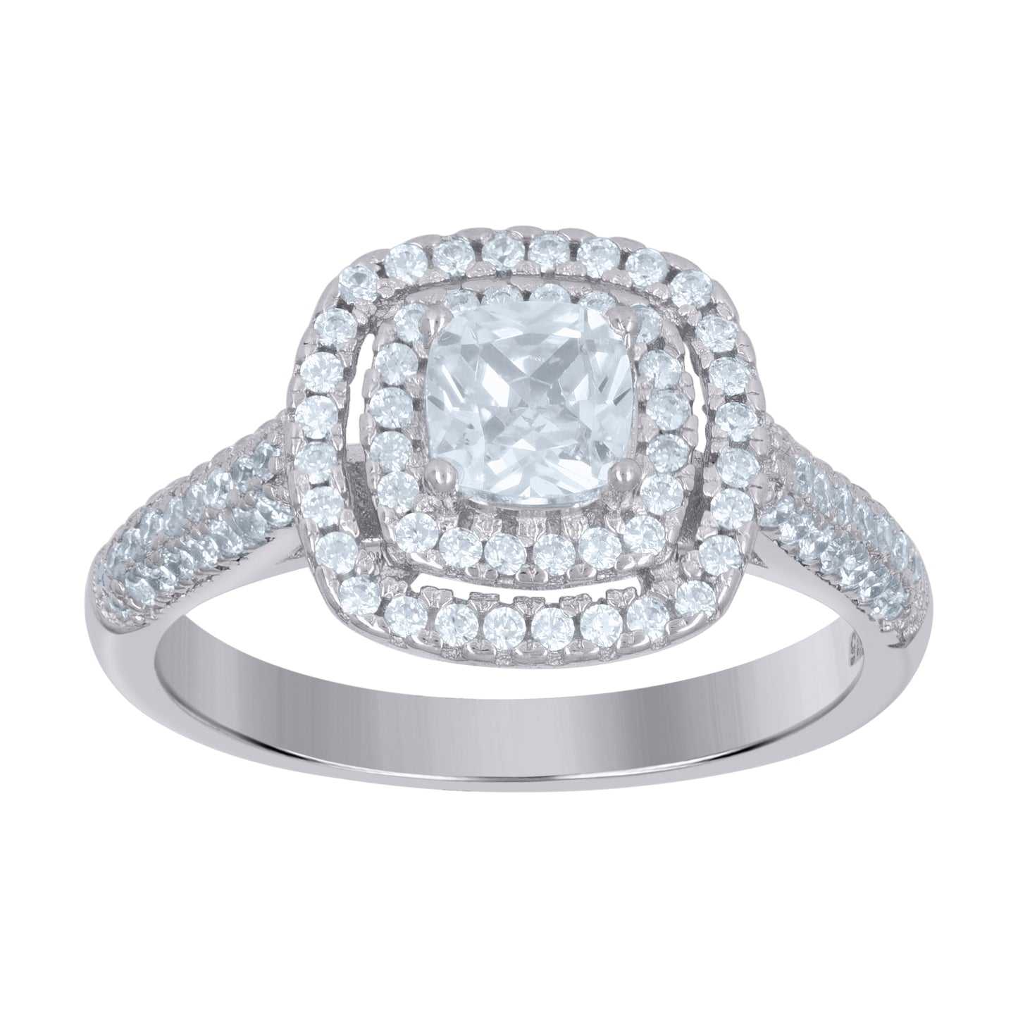 925 Sterling Silver Cz Ring S6