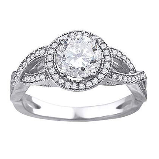 925 Sterling Silver Cz Ring S6