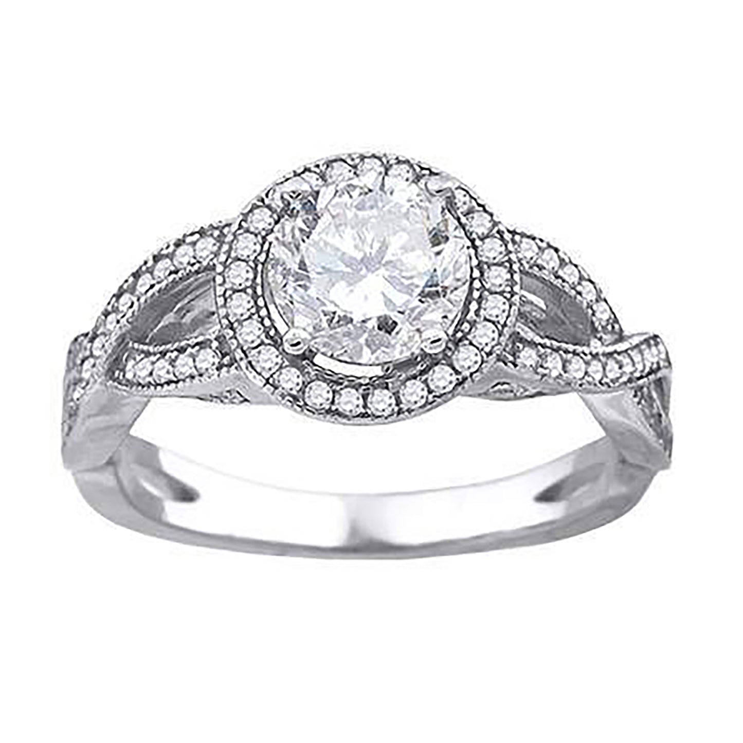 925 Sterling Silver Cz Ring S6
