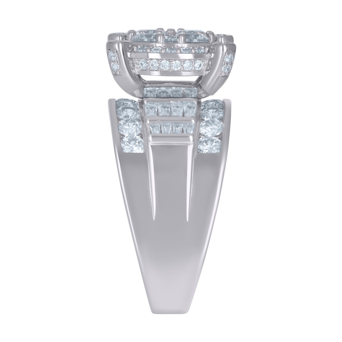 925 Sterling Silver Cz Ring S6