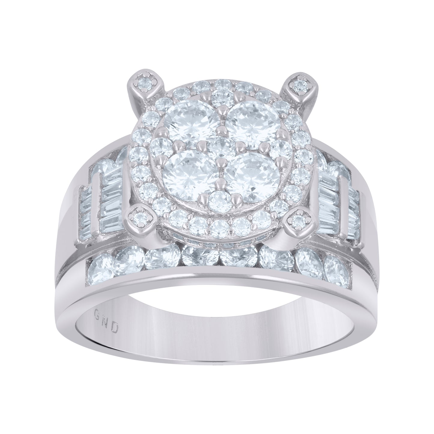 925 Sterling Silver Cz Ring S6