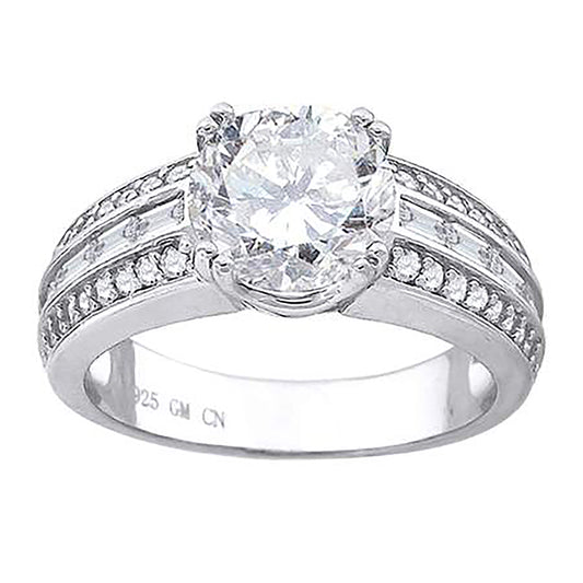 925-Sterling Silver Cz Ring S6